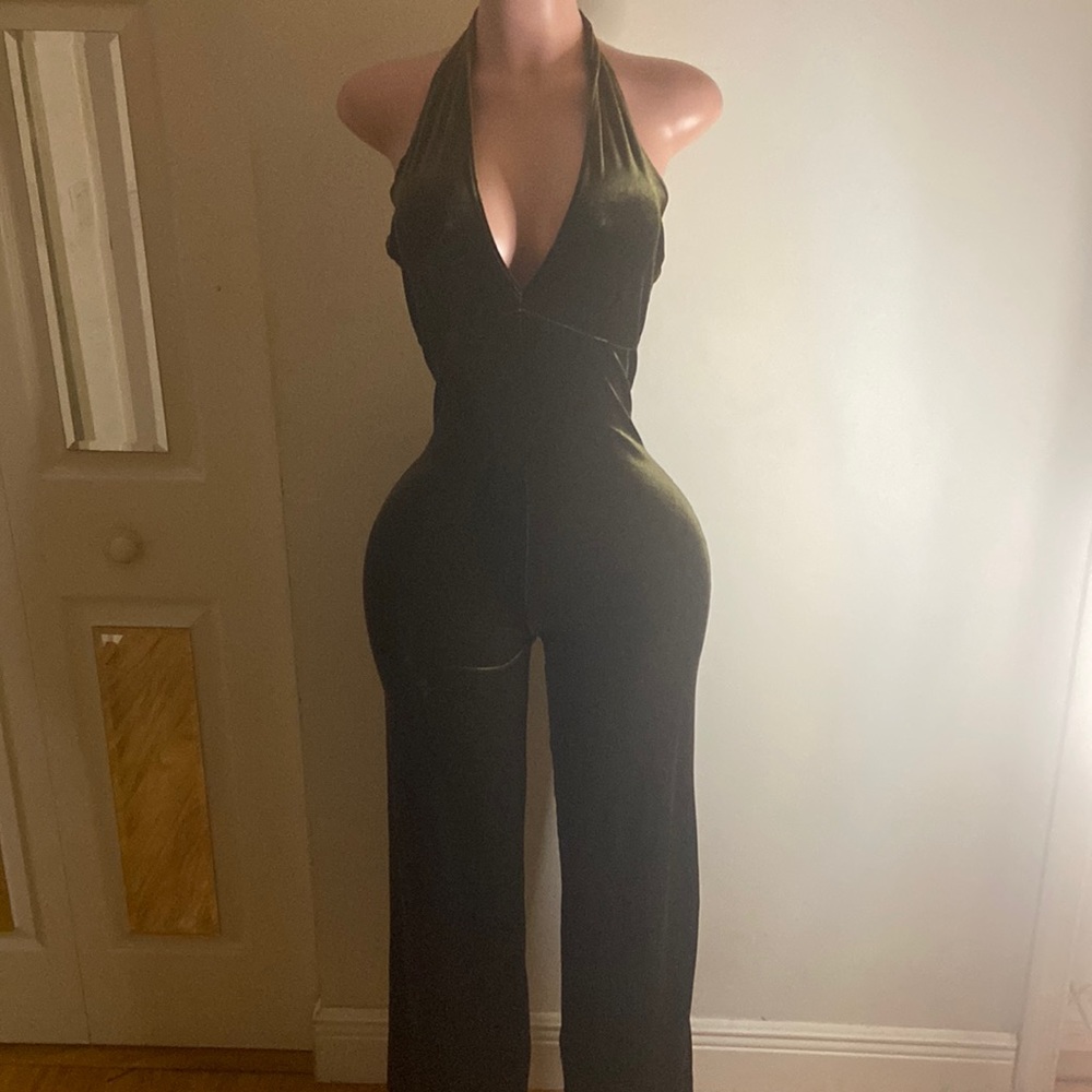 Minerva Dark Green One Piece Romper Size Medium